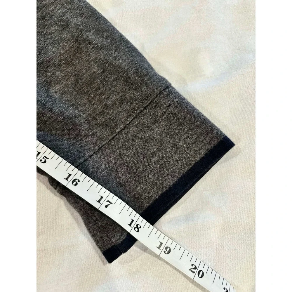 Banana Republic Luxury Touch Mens Large Gray Quarter Zip Pullover‎ Long Sleeve L